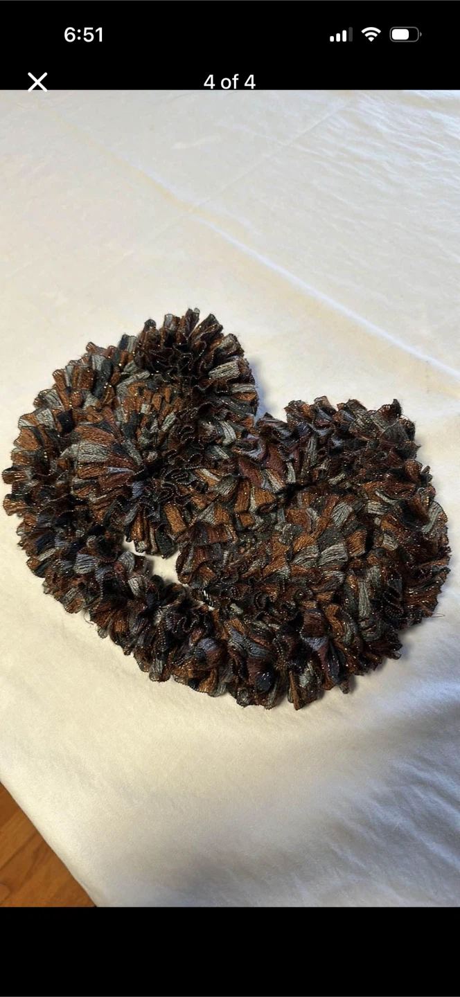 Vintage Hand-knit Boa Style Scarf - photo 4