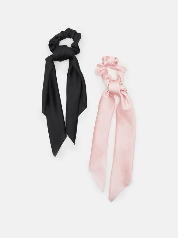 Scrunchies with Long Ribbon Ties (2 pcs)