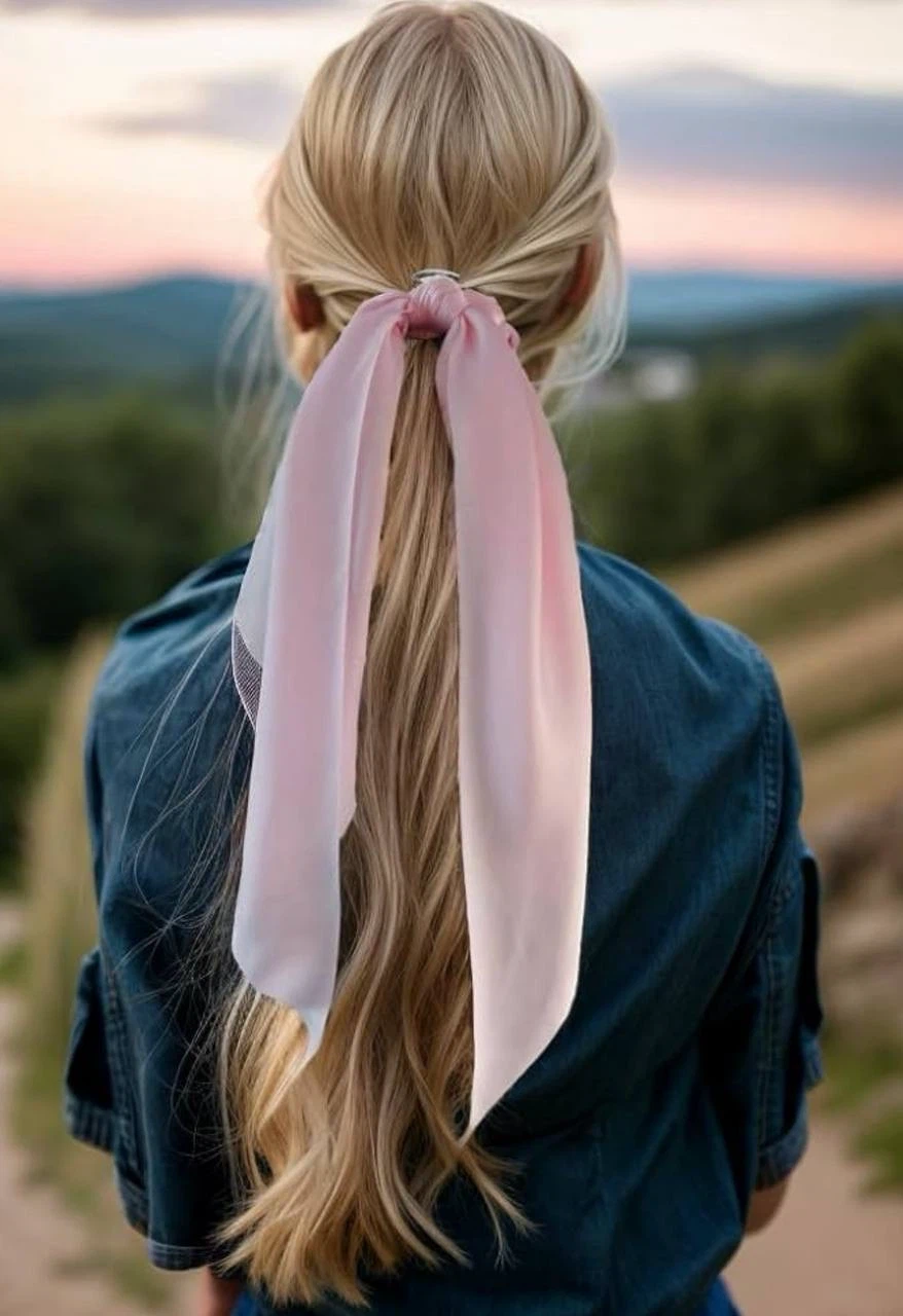 Scrunchies with Long Ribbon Ties (2 pcs) - photo 2