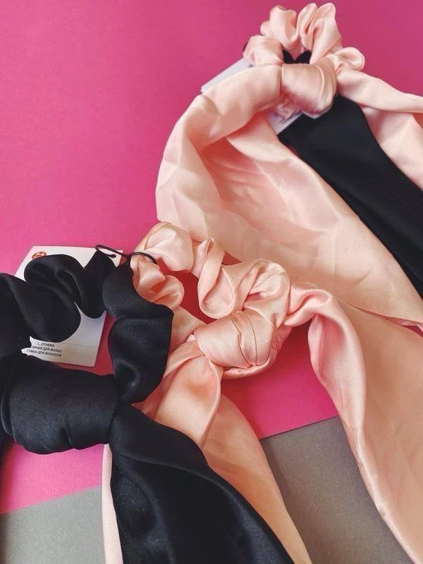 Scrunchies with Long Ribbon Ties (2 pcs) - photo 3