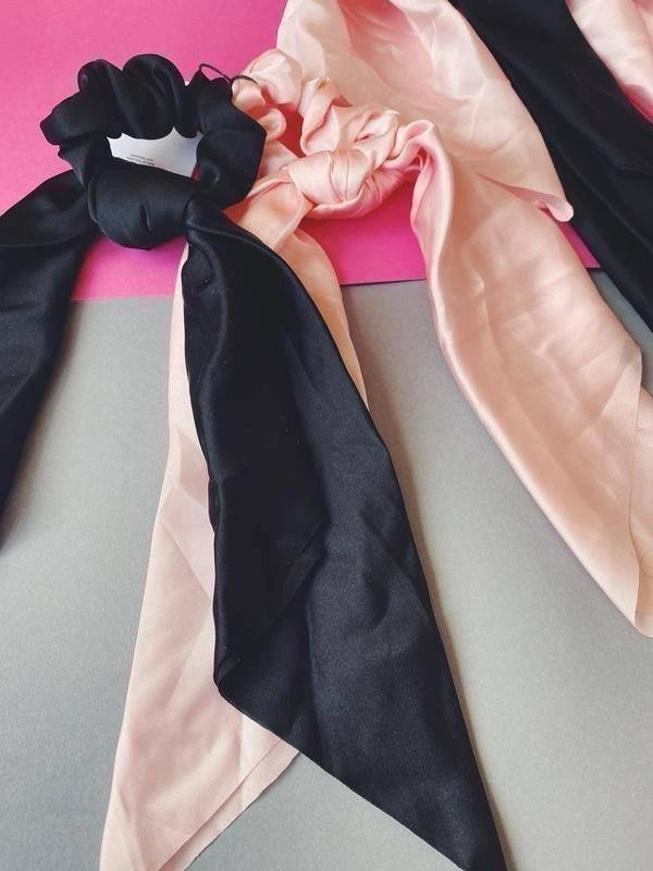 Scrunchies with Long Ribbon Ties (2 pcs) - photo 4