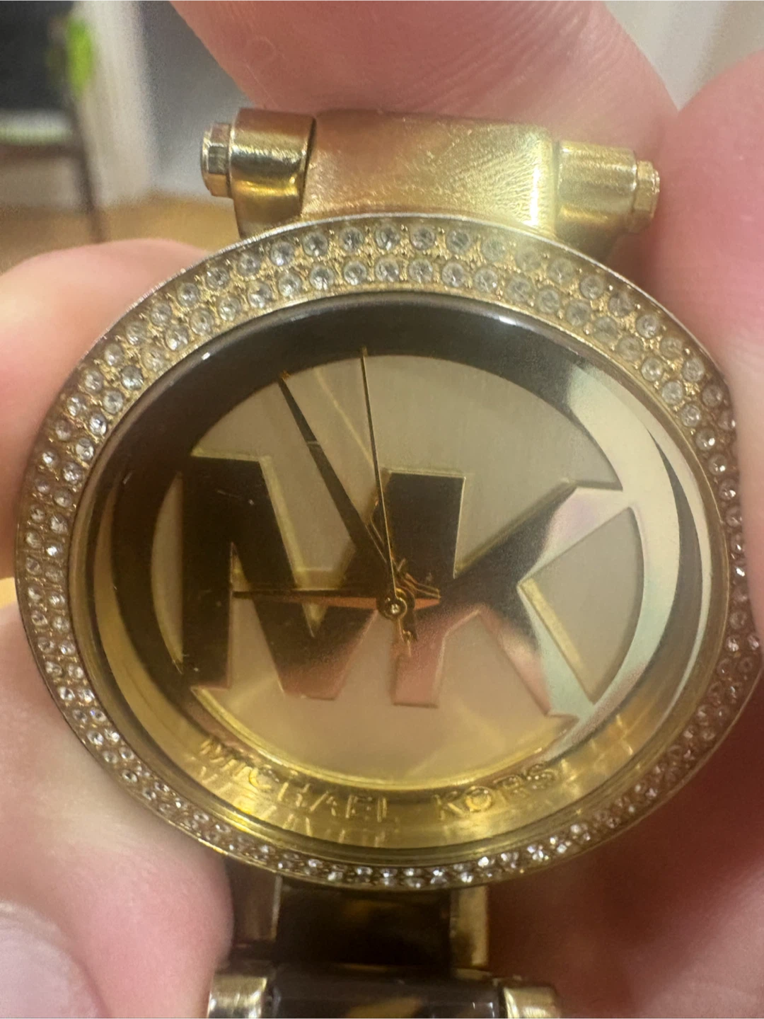Michael Kors gold and tortoise shell watch with bezels - photo 3