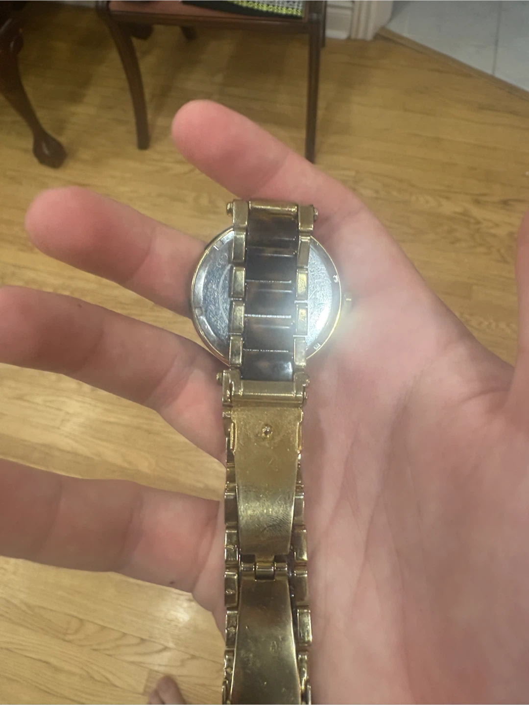 Michael Kors gold and tortoise shell watch with bezels - photo 4