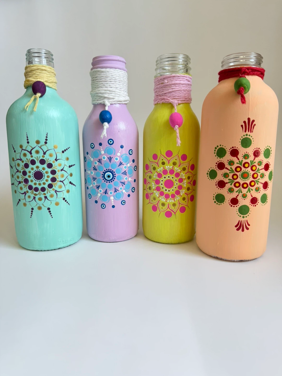 Hand-Painted Decorative Bottles