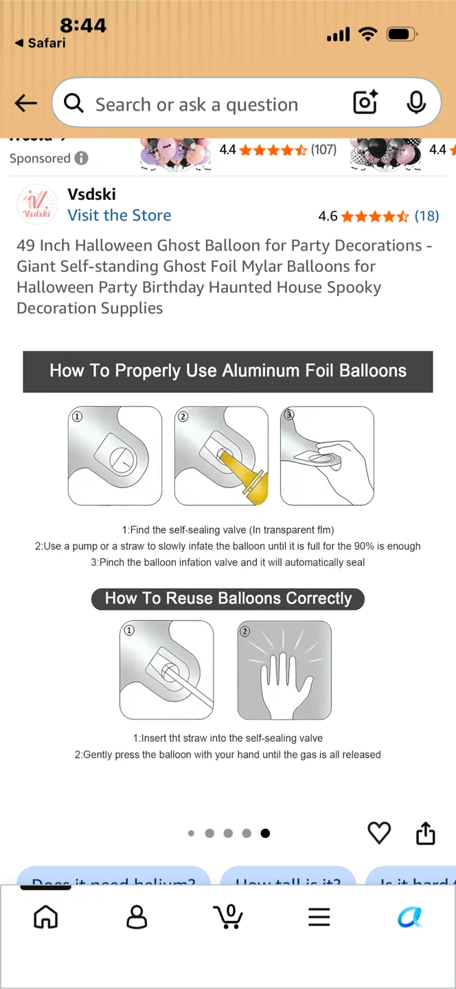 NEW 49” Air Inflated Self Standing Balloon - photo 4