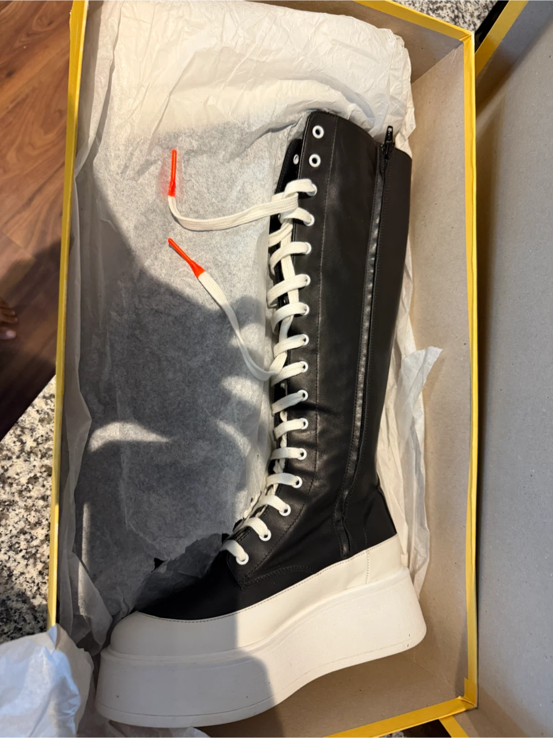 Mimosa Ringleader Knee High Boots Black and White - photo 2
