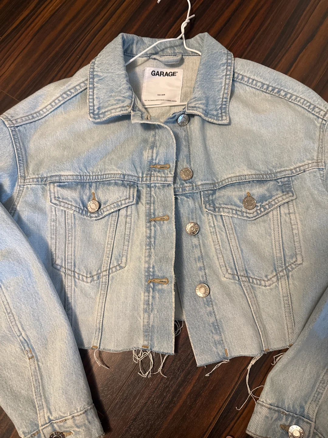 Garage Light Wash Cropped Denim Jacket