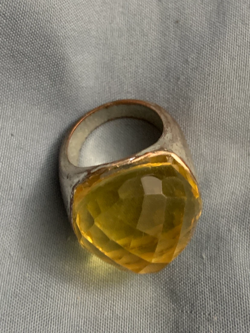 Large Yellow Statement Ring