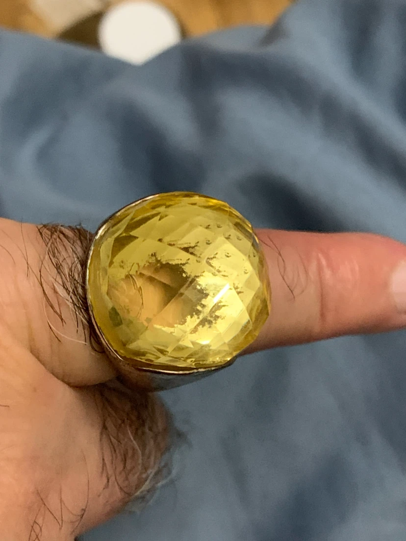 Large Yellow Statement Ring - photo 2