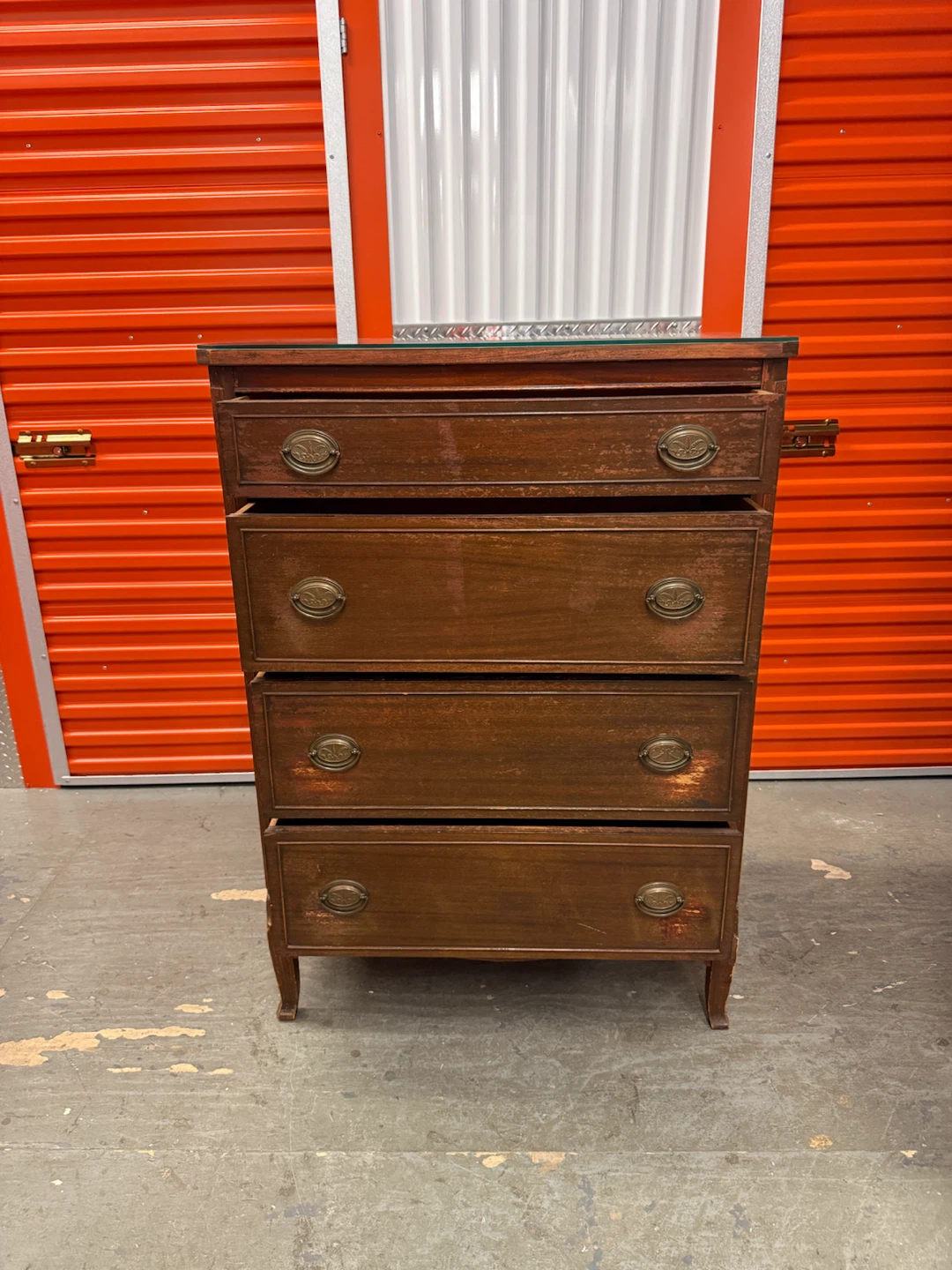 VINTAGE STYLE 4-DRAWER WOOD DRESSER TALL CHEST