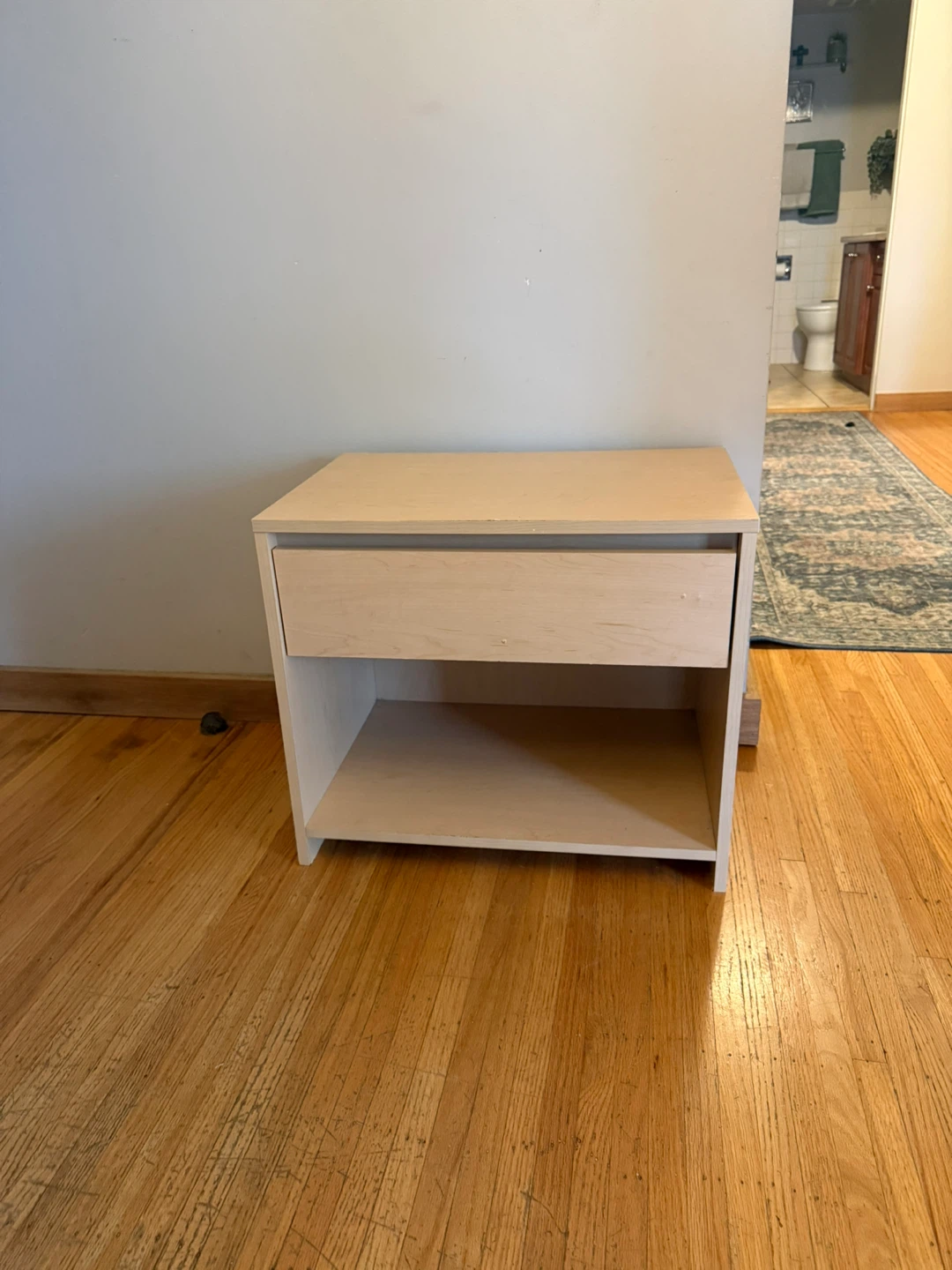 Light Wood Finish Nightstand - photo 2