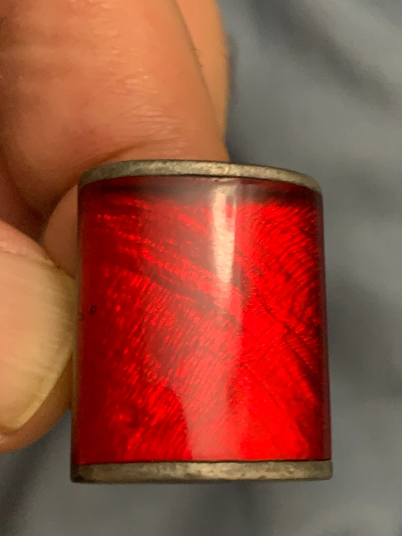 Red Resin Adjustable Ring - photo 2