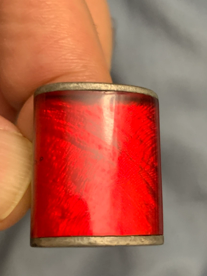 Red Resin Adjustable Ring - photo 3