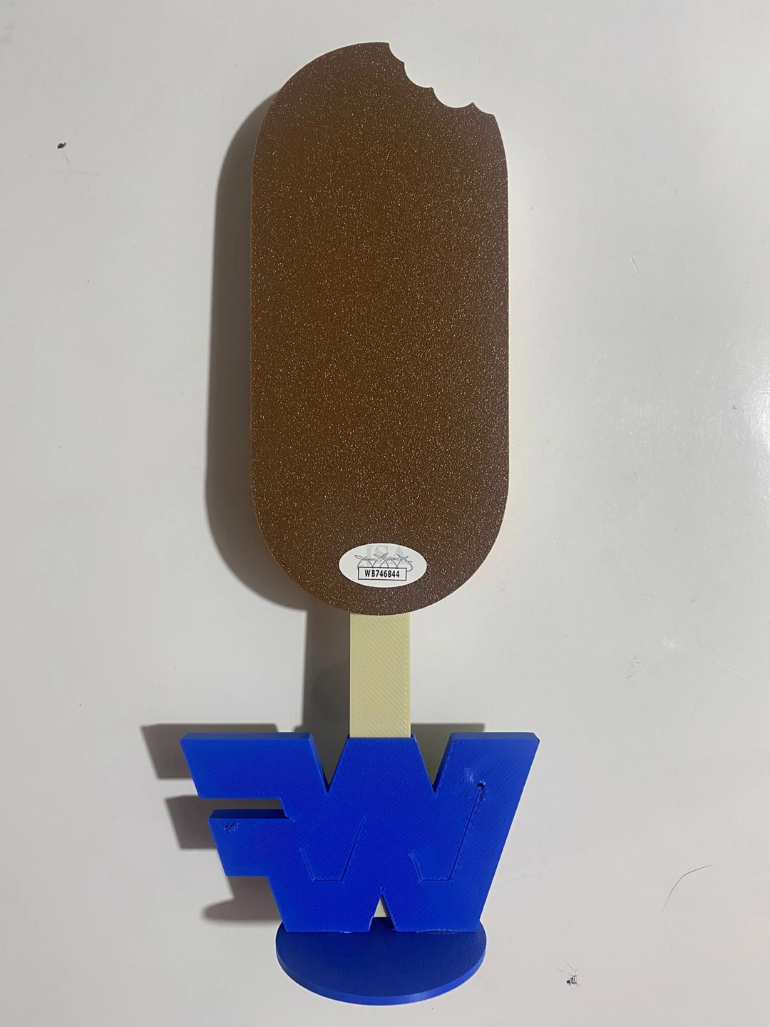 Hacksaw Jim Duggan WWF WWE signed JSA sticker ice cream bar - photo 3