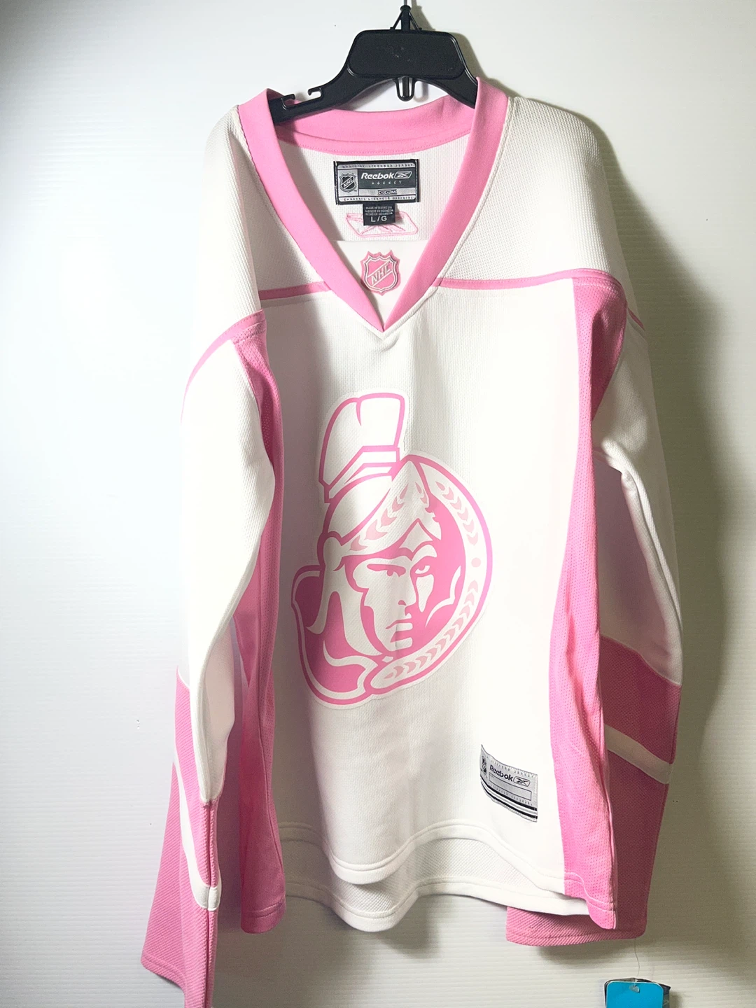 NWT Vintage Pink Ottawa Senators Reebok Jersey - Size L