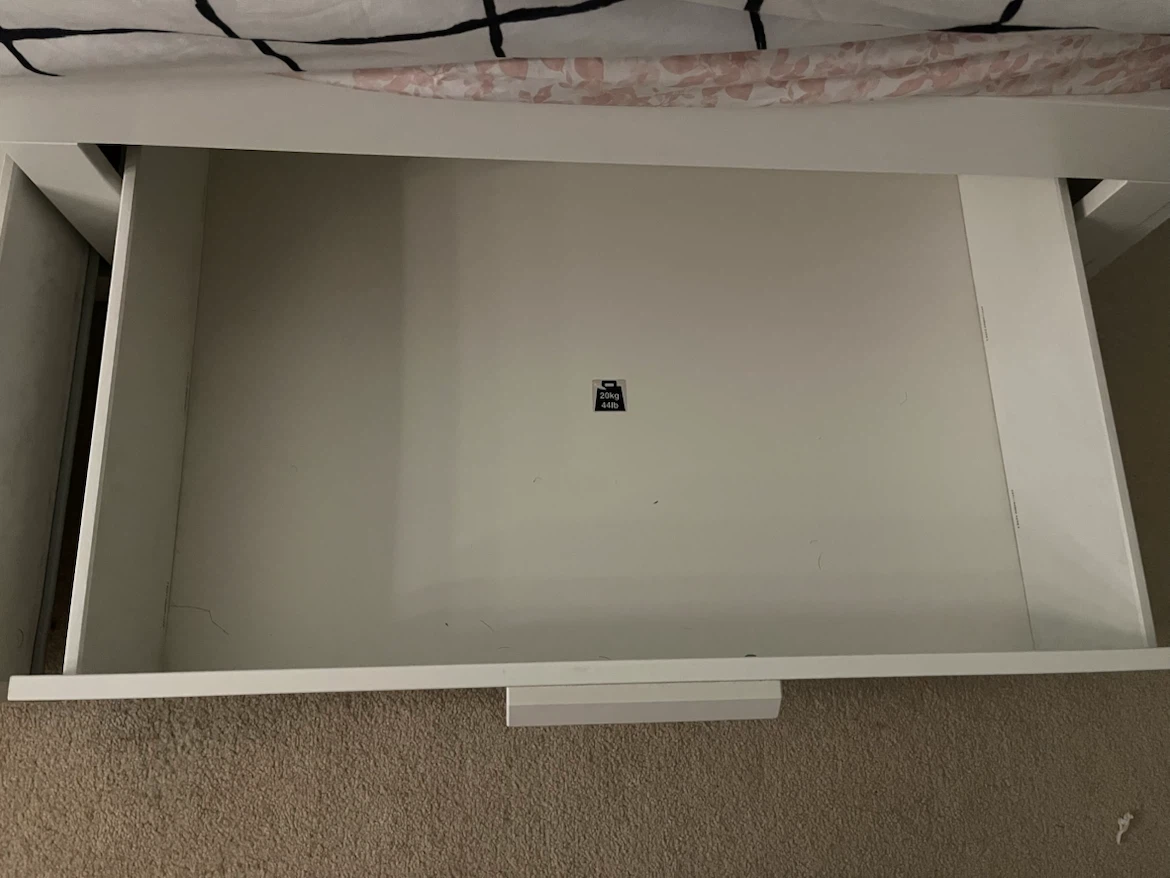 White Daybed / Bed Frame with Storage Drawers (As-Is) - photo 3
