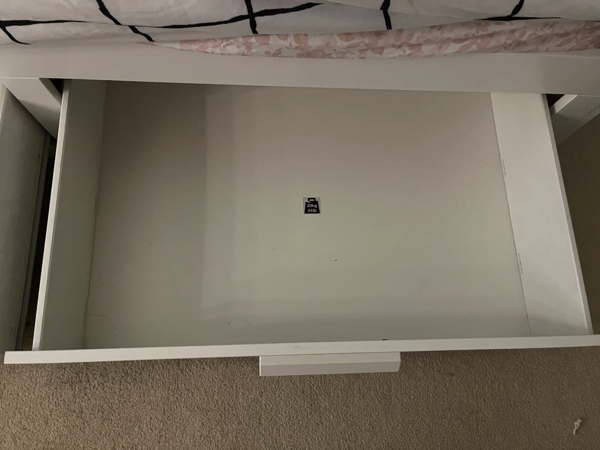 White Daybed / Bed Frame with Storage Drawers (As-Is) - photo 4