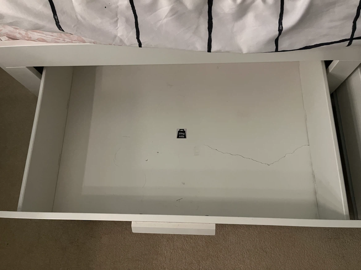 White Daybed / Bed Frame with Storage Drawers (As-Is) - photo 5