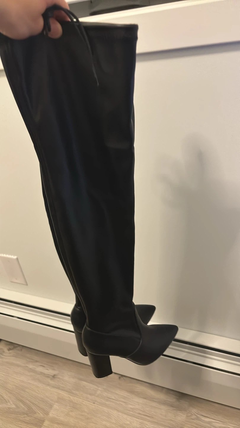 Black Heeled Over-the-Knee Boots