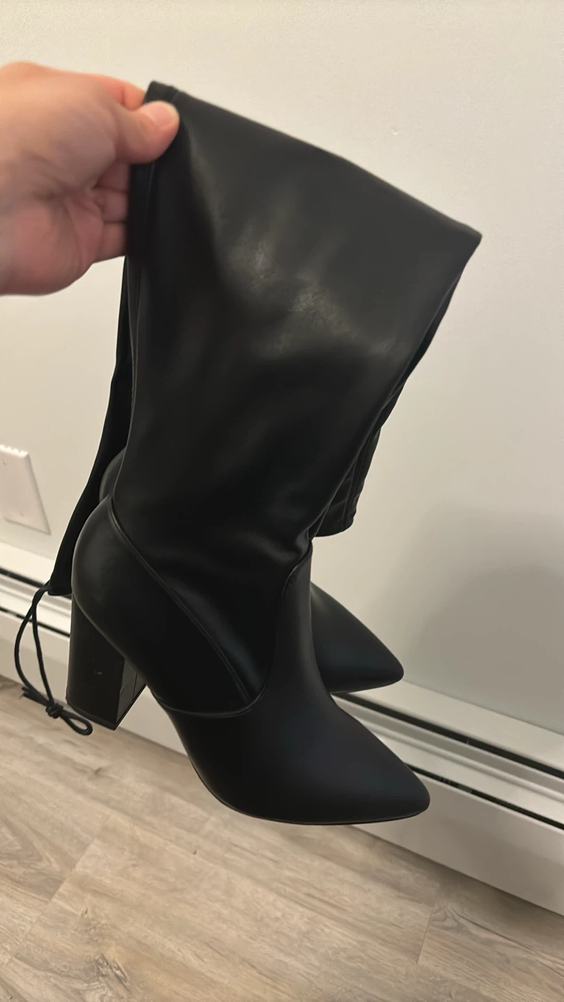 Black Heeled Over-the-Knee Boots - photo 2