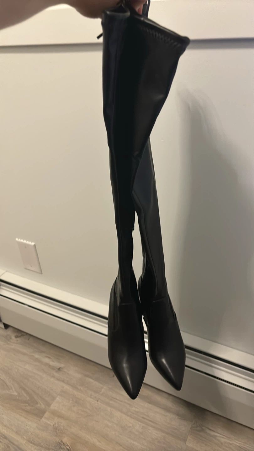 Black Heeled Over-the-Knee Boots - photo 4