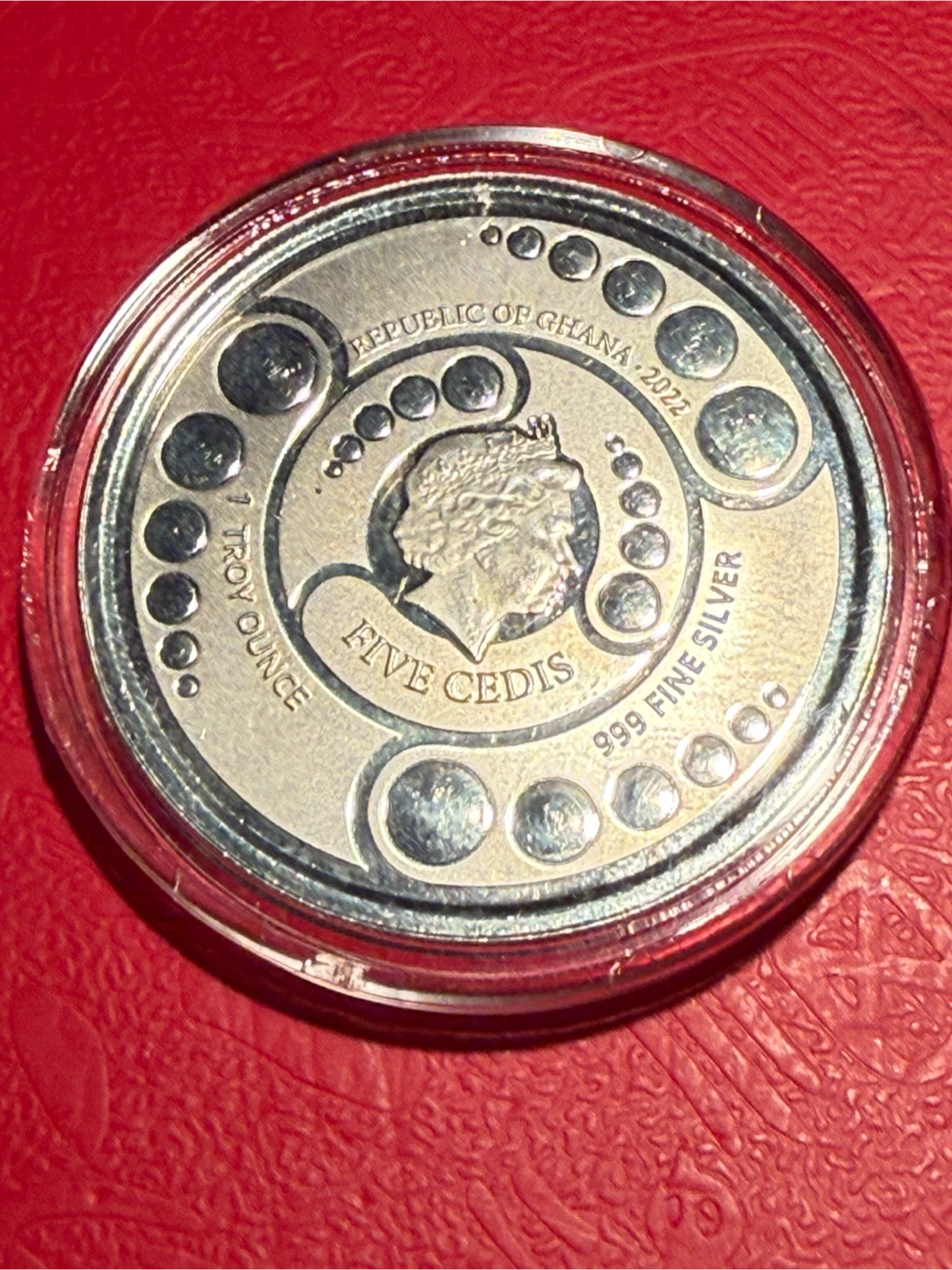 2022 Ghana UFO Alien silver coin