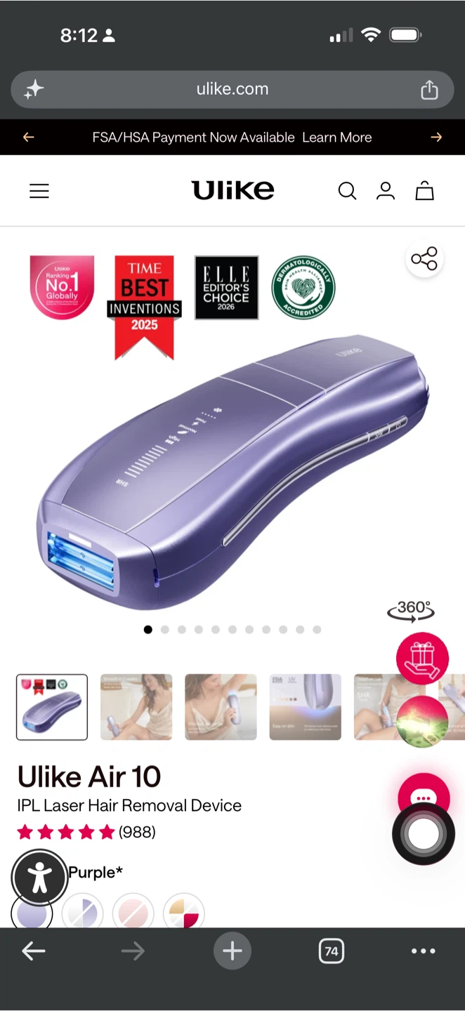 Ulike Air 10 IPL Laser Hair Removal Device - photo 3
