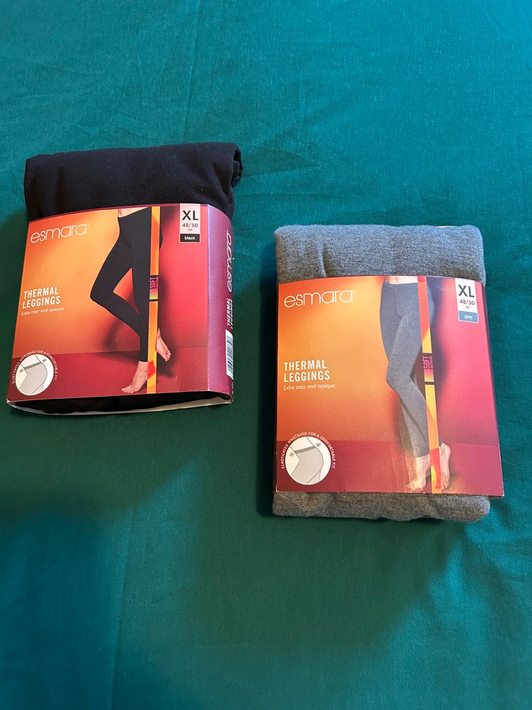 2 Pairs Esmara Thermal Leggings Size XL