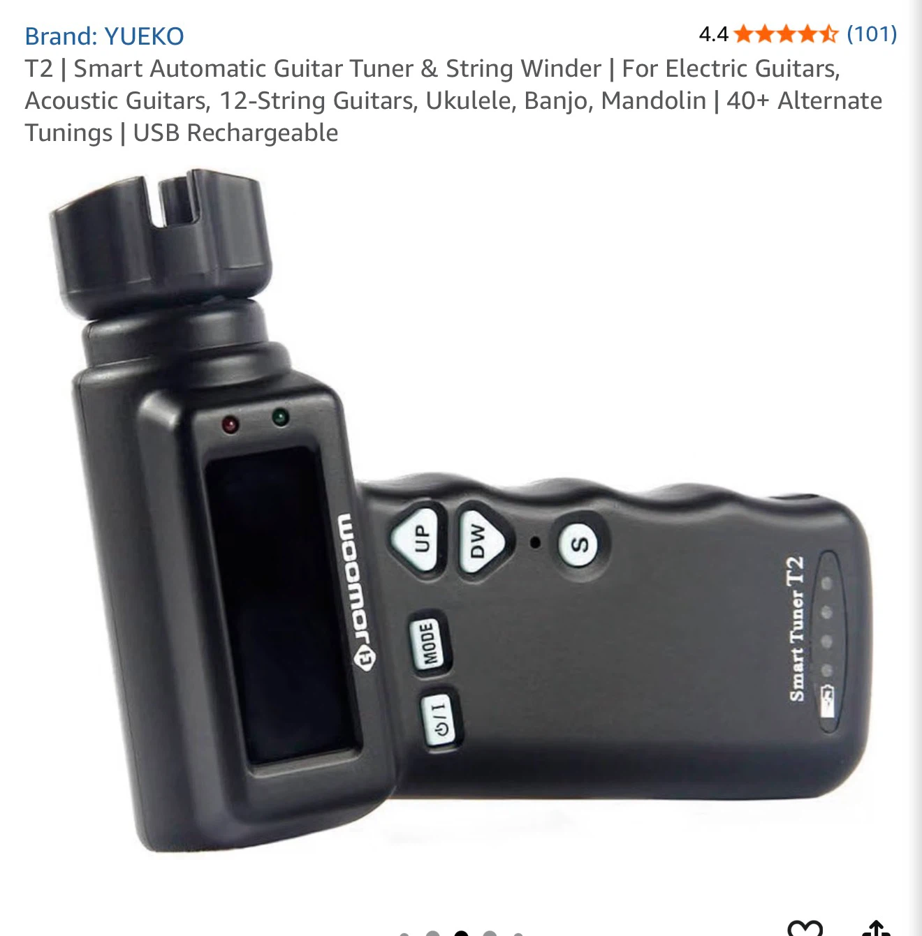 T2 Smart Automatic Guitar Tuner & String Winder - photo 2