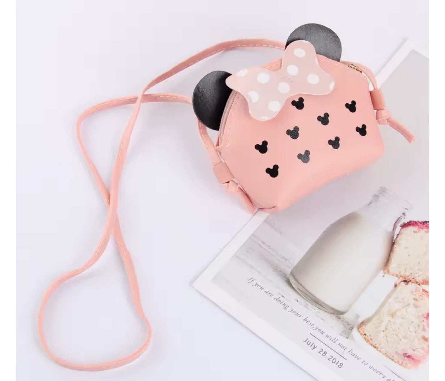 Brand New DISNEY Minnie Mouse Small Pink Clutch Purse   $4