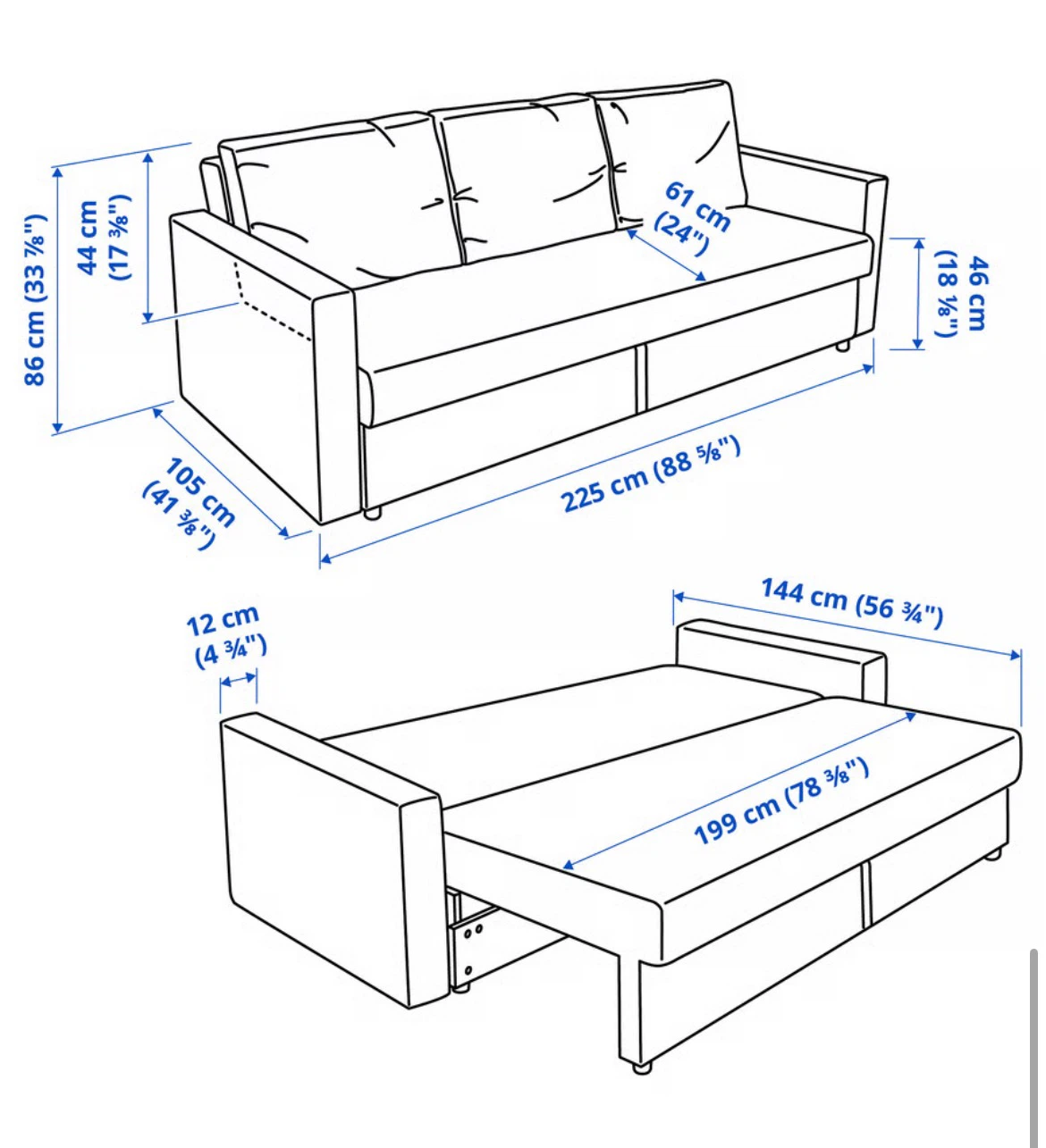IKEA FRIHETEN Sofa Bed — Orange - photo 2