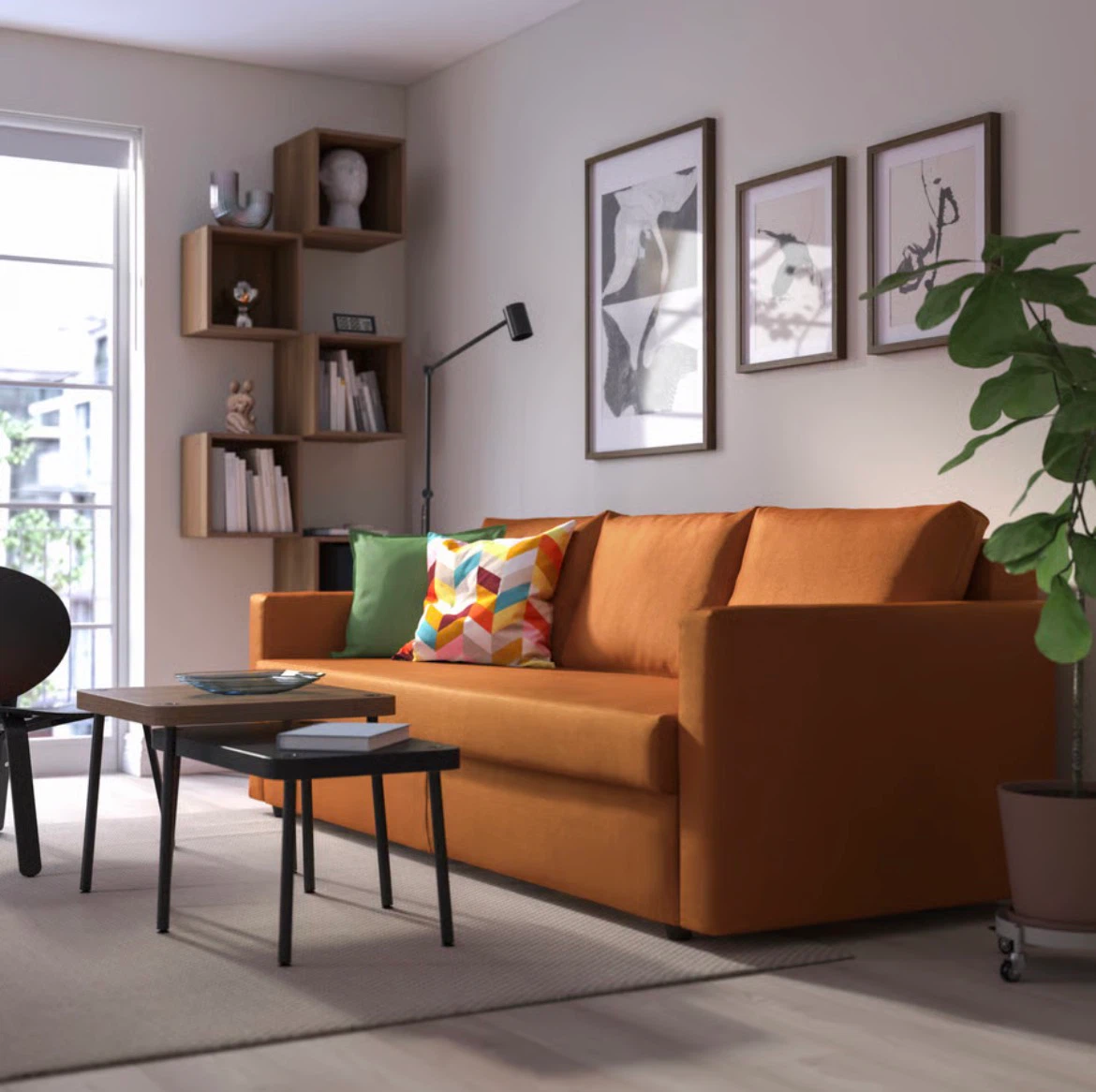 IKEA FRIHETEN Sofa Bed — Orange - photo 5
