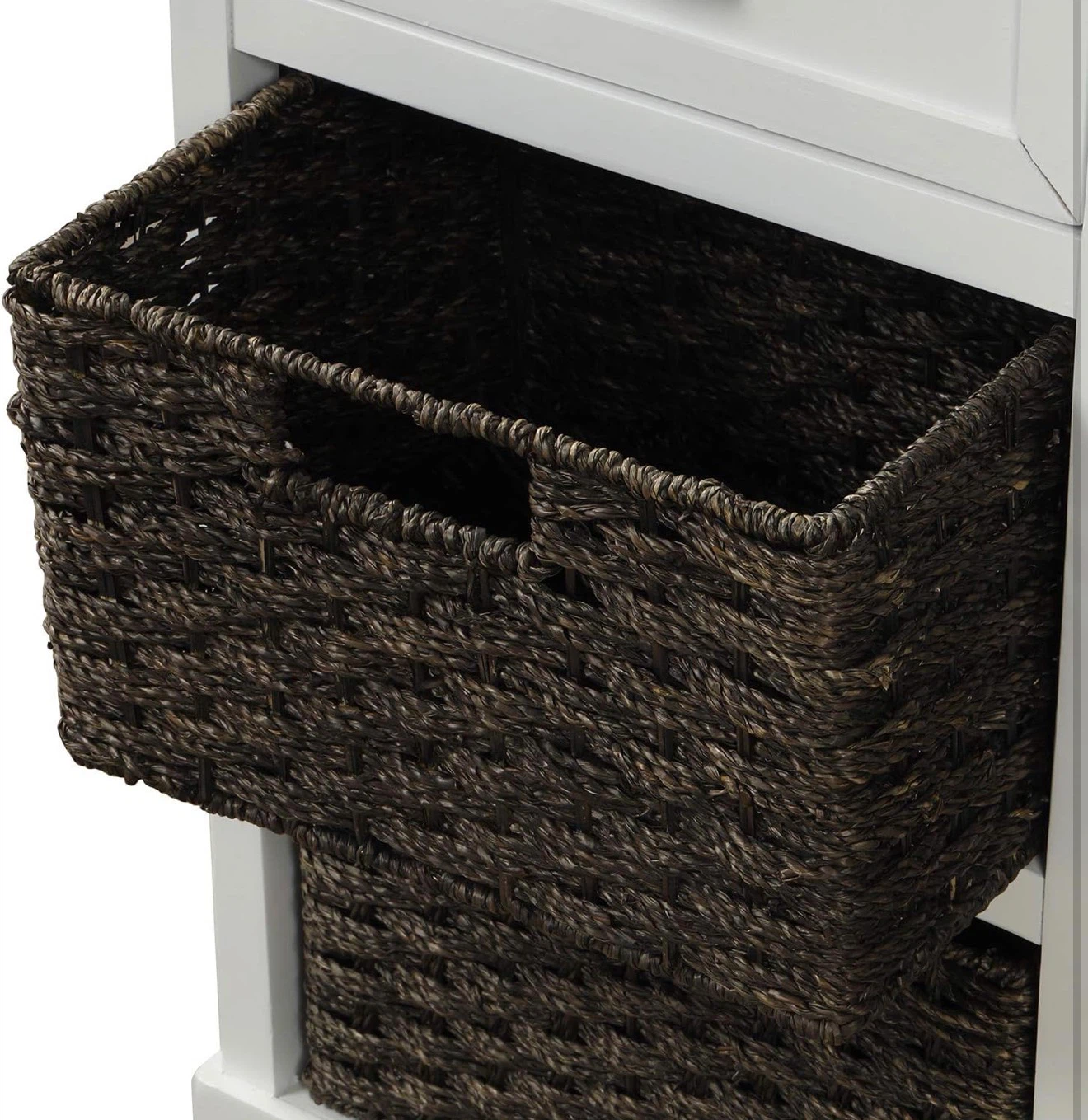 White storage cabinet with four baskets - photo 4