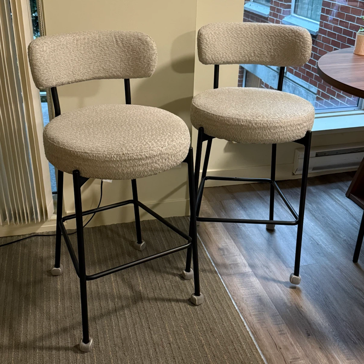 Set of 2 Counter Height Bar Stools