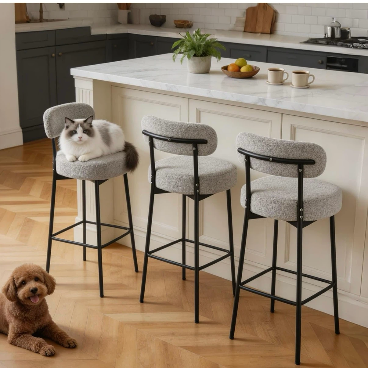 Set of 2 Counter Height Bar Stools - photo 2