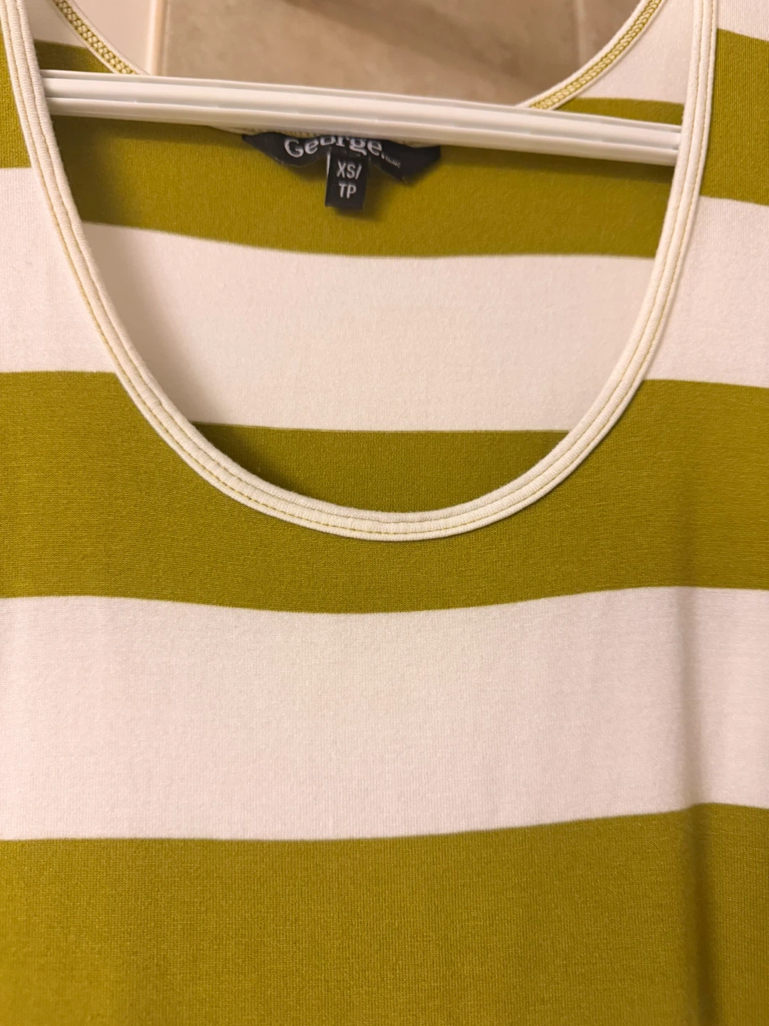 Olive and White Striped Maxi Dress - photo 2