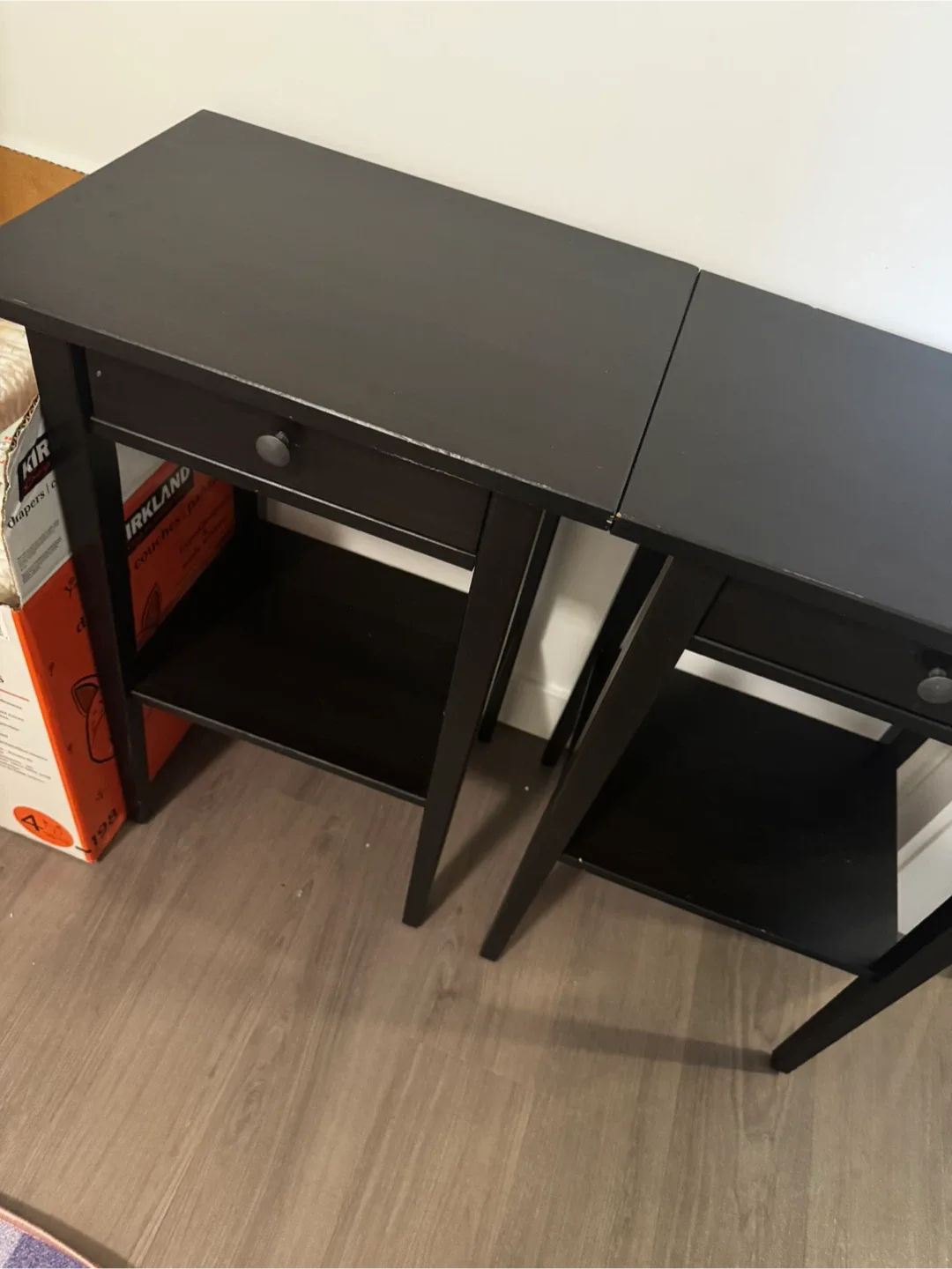 Two black side tables - photo 3