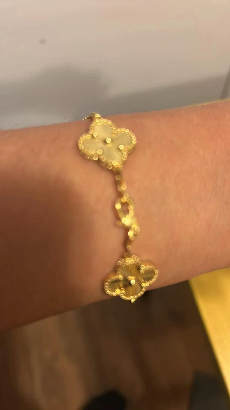 Gold-Tone Clover Bracelet