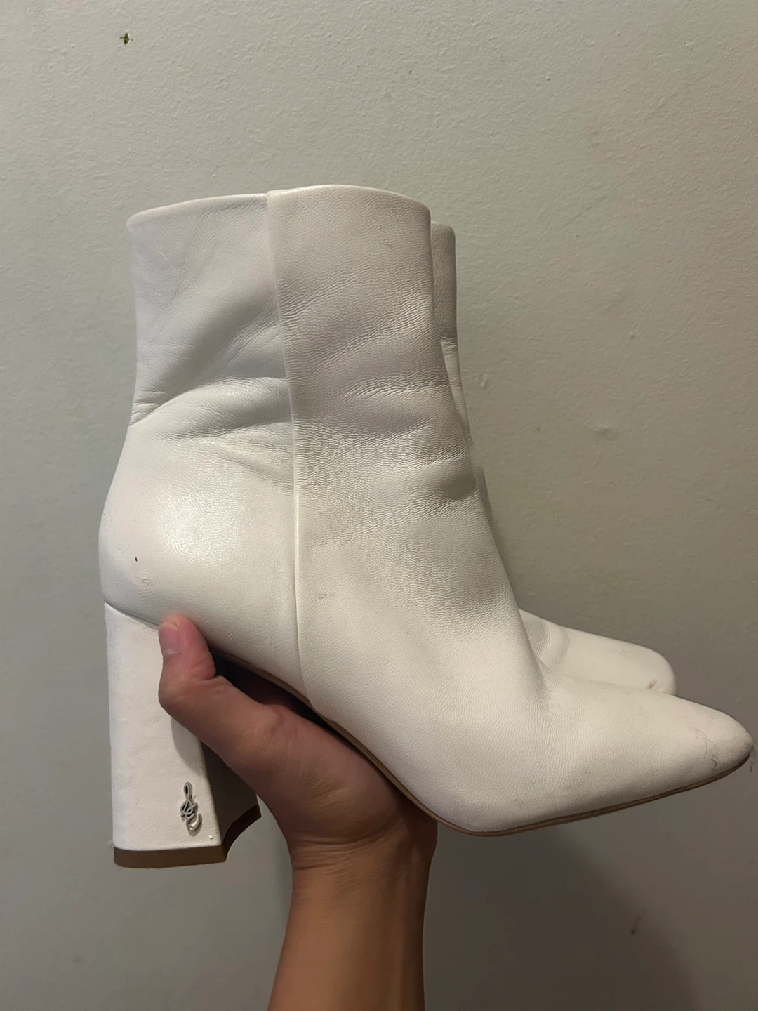 Sam Edelman Codie White Ankle Boots