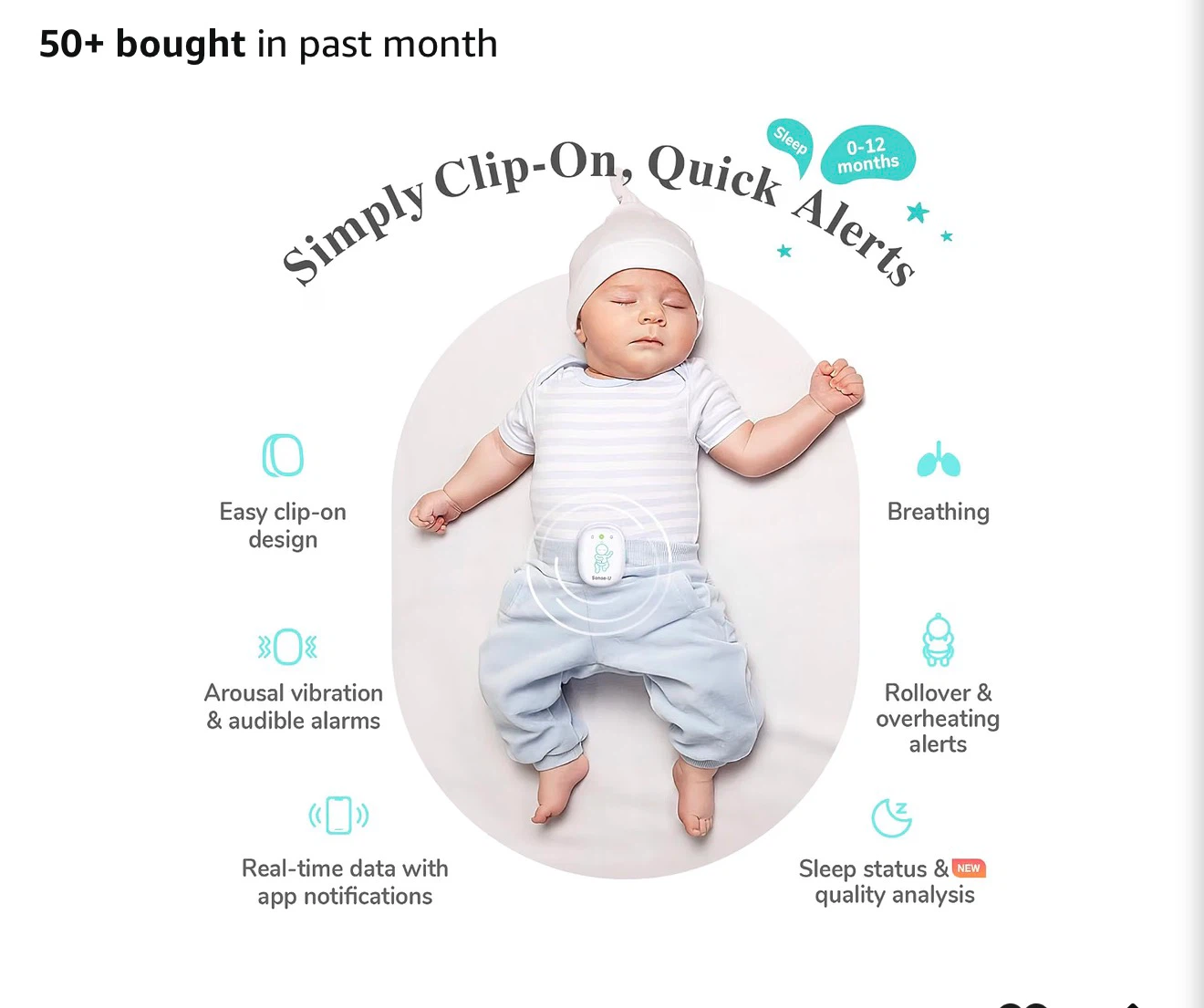 Baby Breathing Movement & Sleep Position Monitor - photo 4