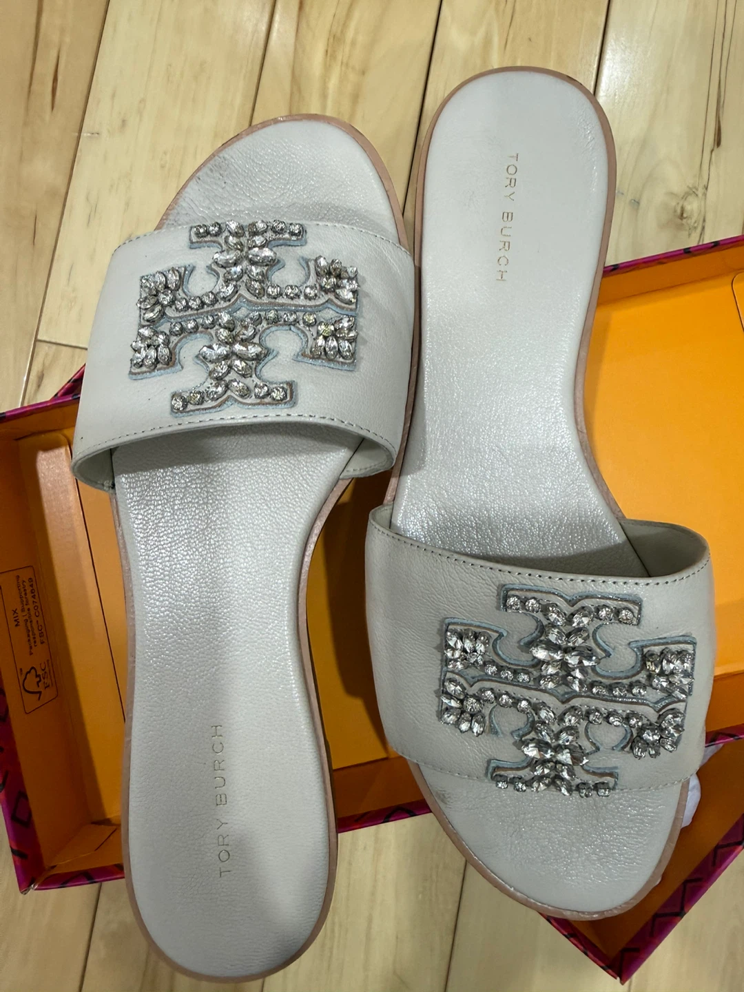 Tory Burch Crystal Embellished Slides