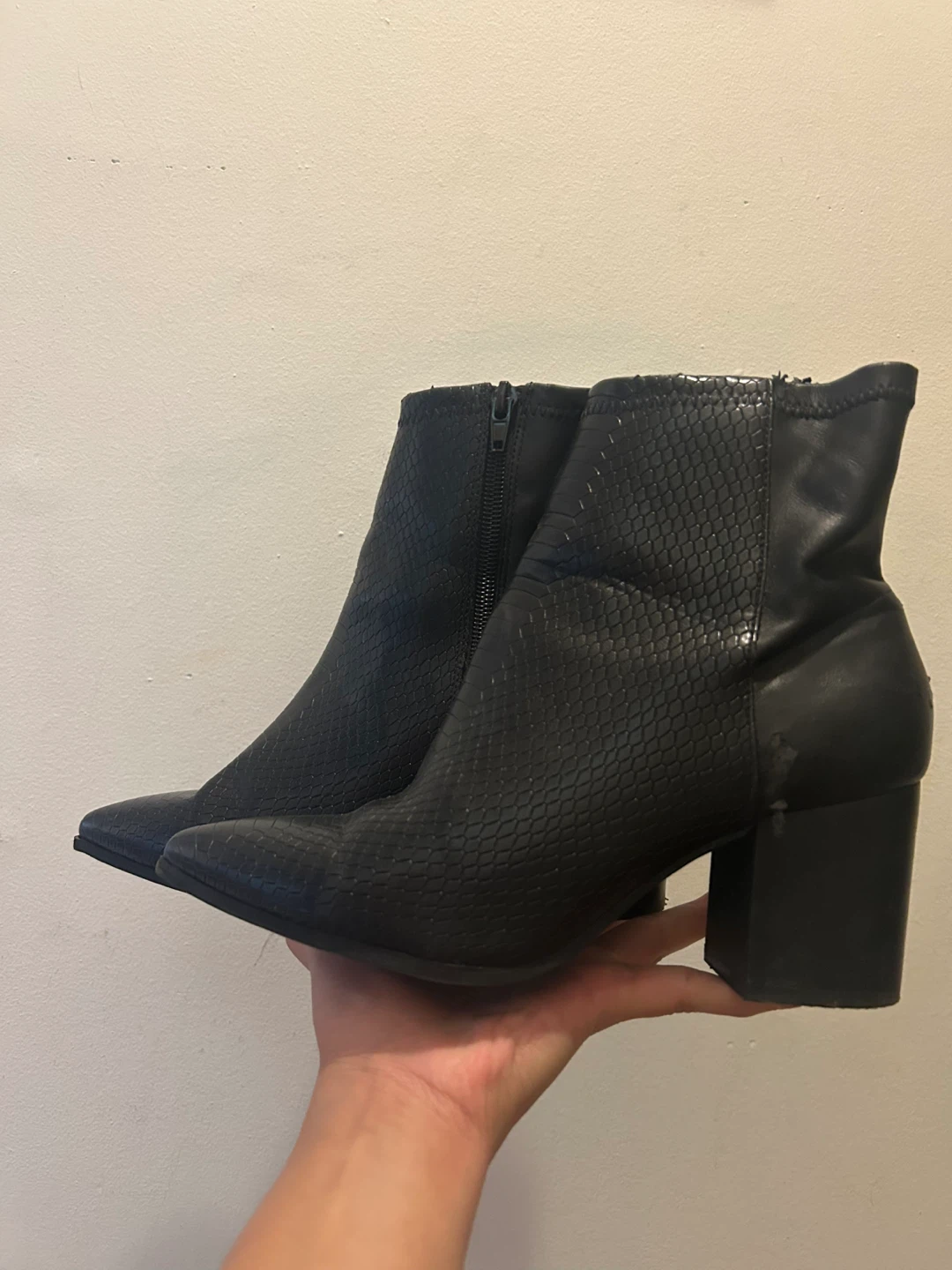 Aldo Black Heeled Ankle Boots