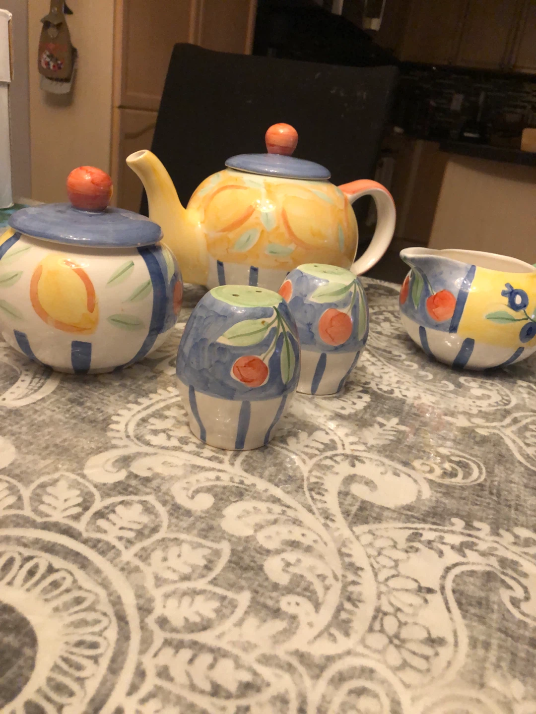 Ceramic Teapot Set with Sugar Bowl and Creamer - photo 2