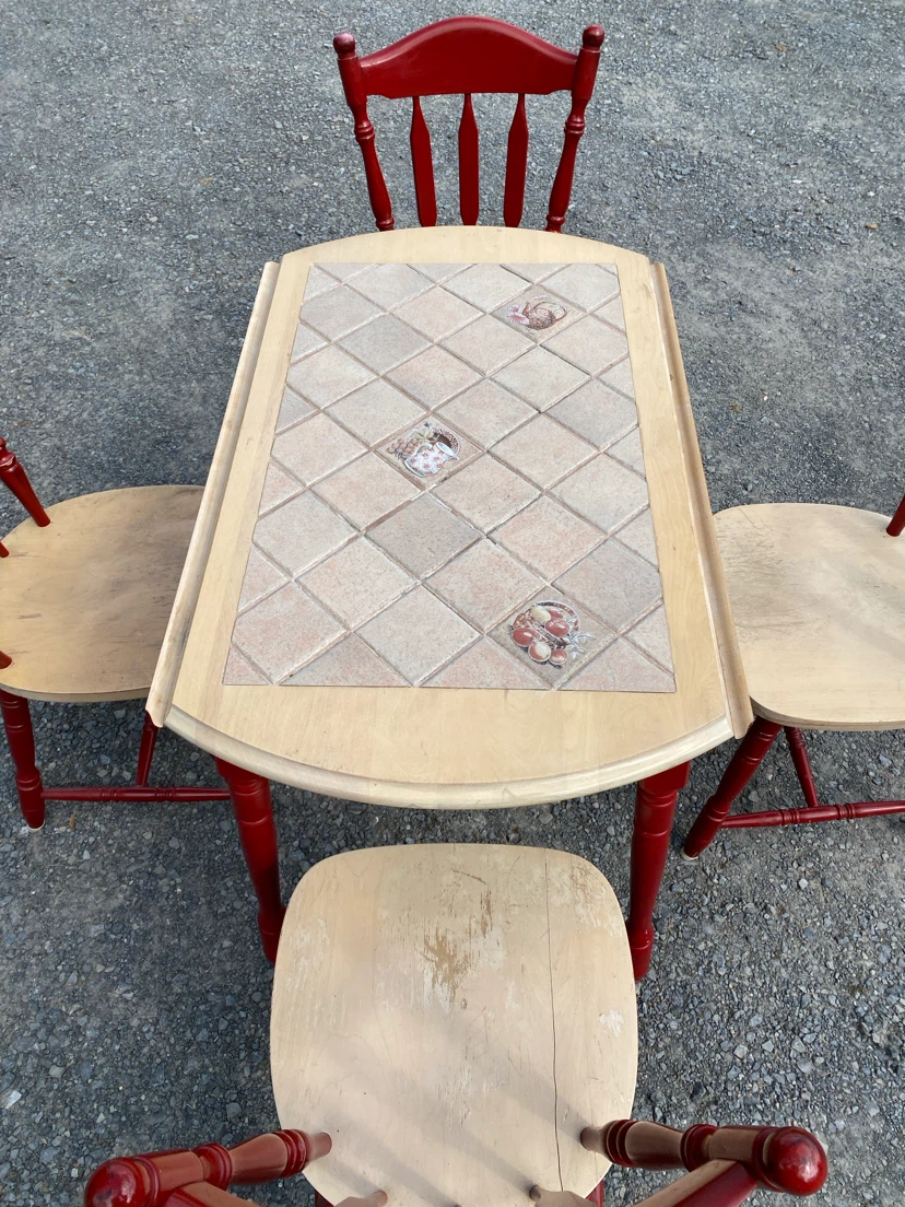 Vintage Solid Wood Drop-Leaf Dining Set (CAN DELIVER) - photo 3