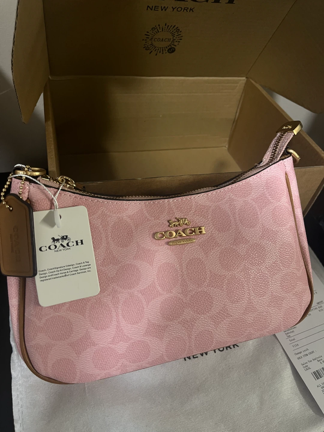 Coach Pink Signature Shoulder Bag - photo 2