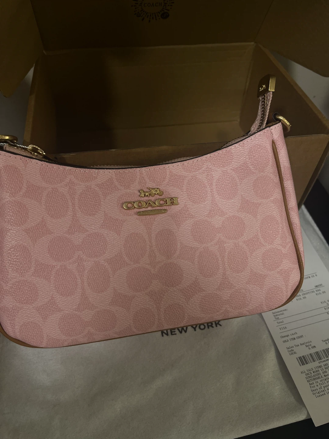 Coach Pink Signature Shoulder Bag - photo 4