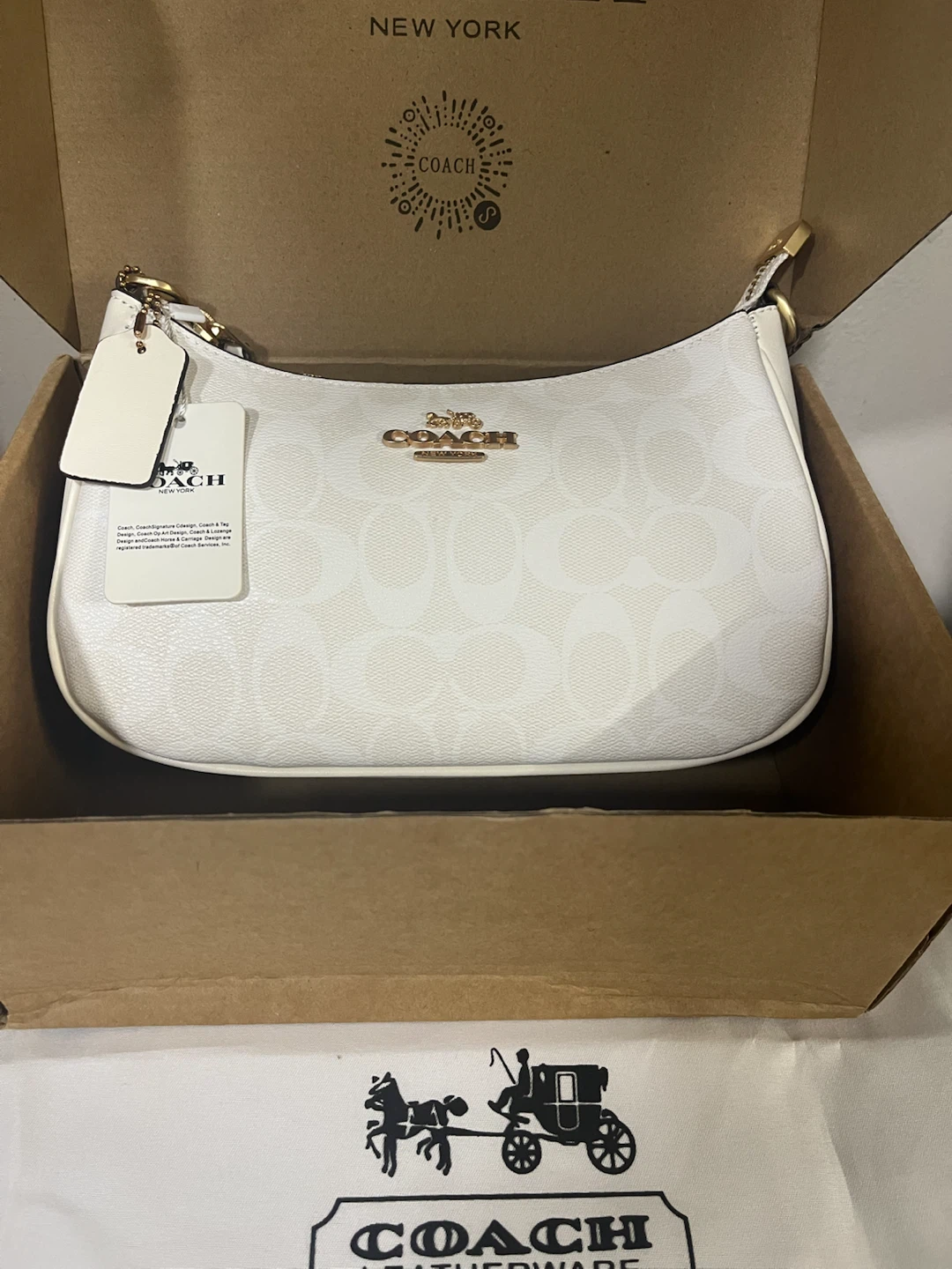 Coach Signature White Handbag - photo 3