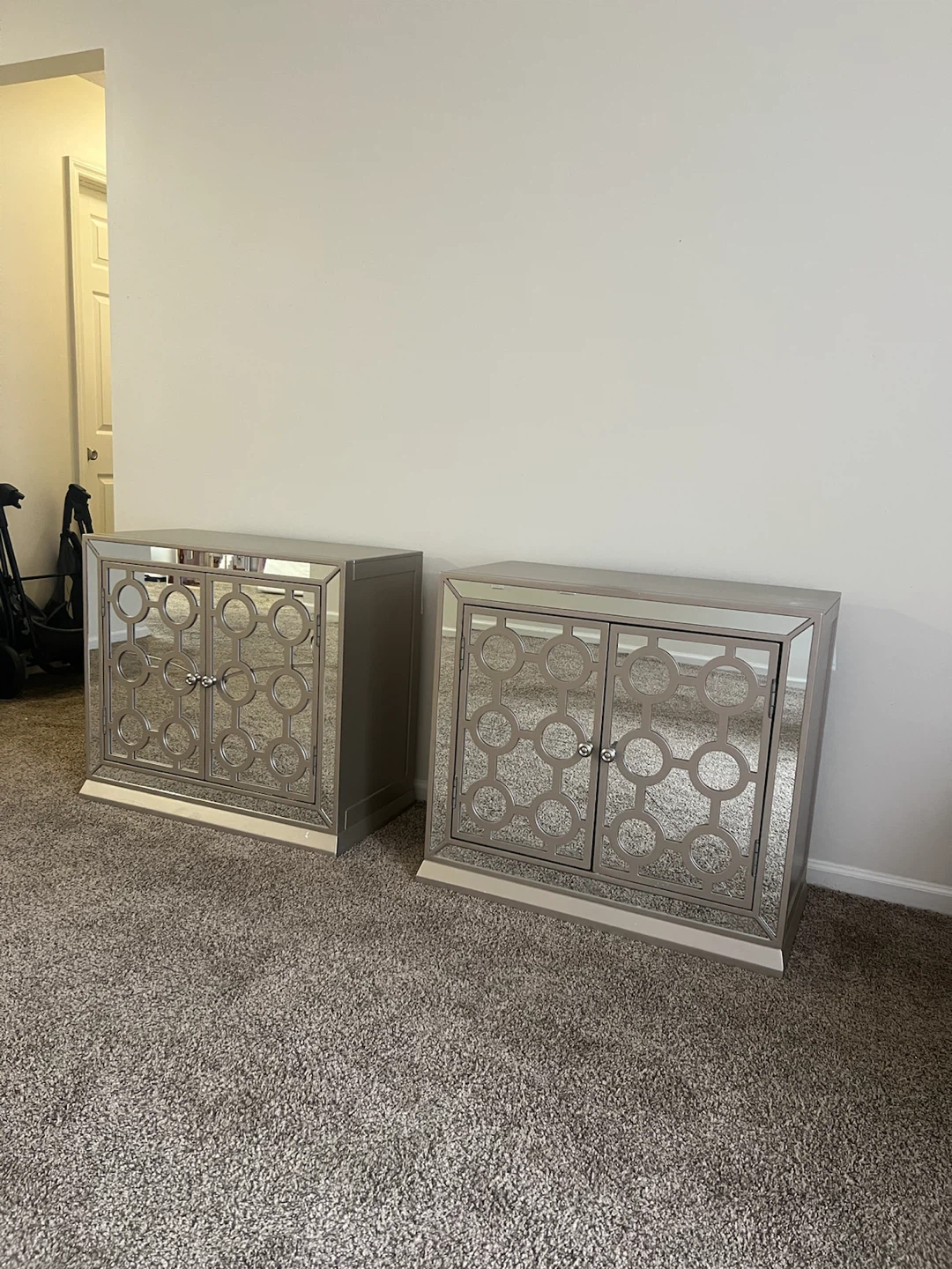 Mirrored Nightstands (2)