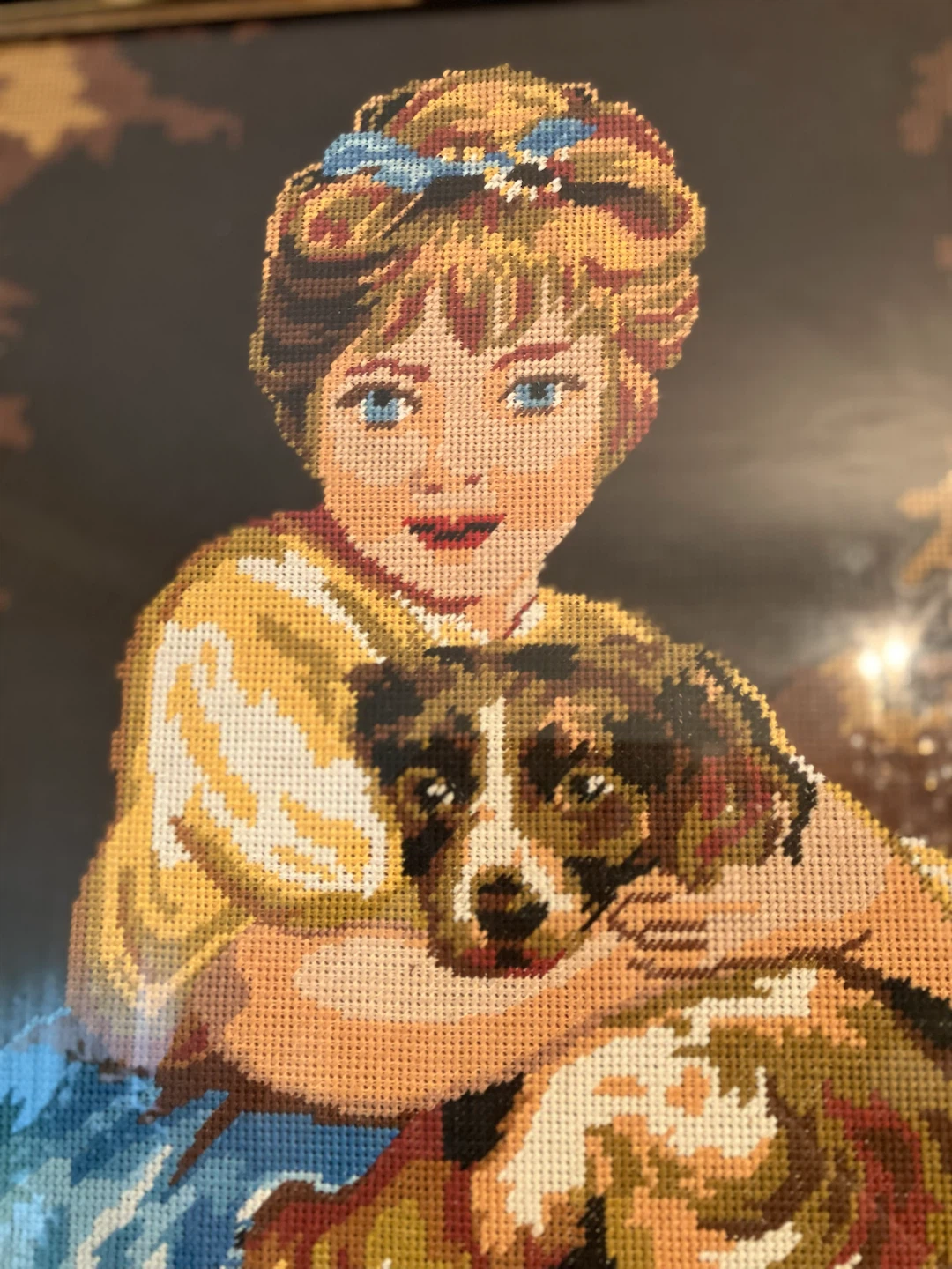 Vintage Framed Needlepoint Wall Art - photo 2