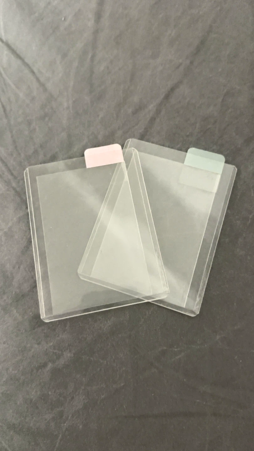 Clear Photocard Toploaders with Pull Tabs Set